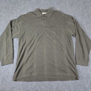 KnightsBridge Sweater Men's‎ XL Brown Ribbed Long Sleeve 1/4 Button Collared